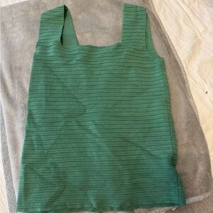 Amazon Green Ribbed Tank Top
